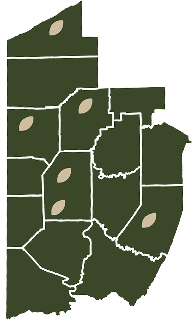 Map of western PA