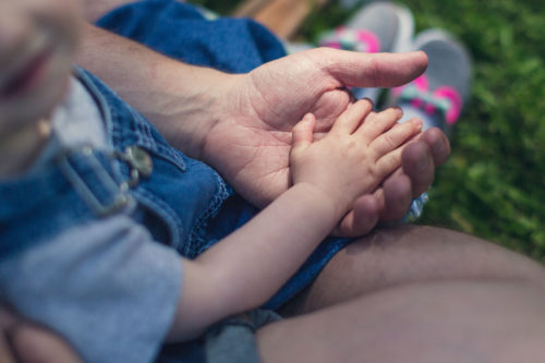 parent child hands