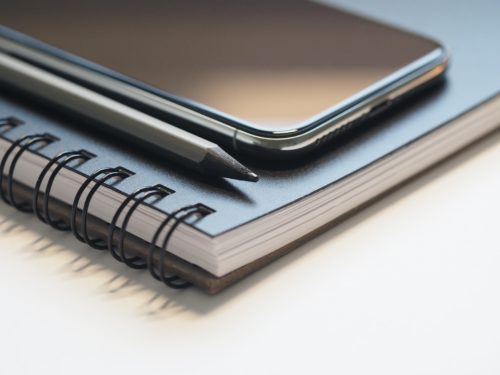 notebook phone pen