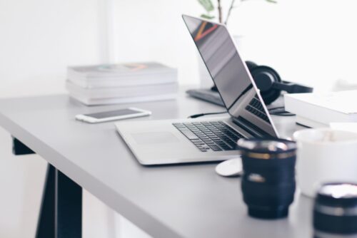 open laptop desk