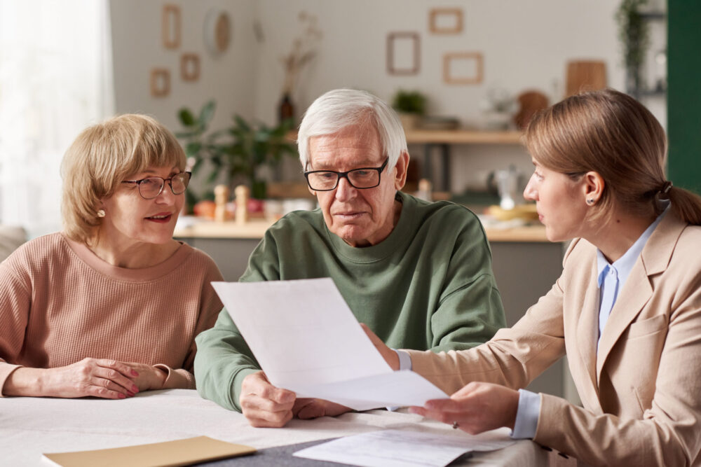 couple reviewing estate