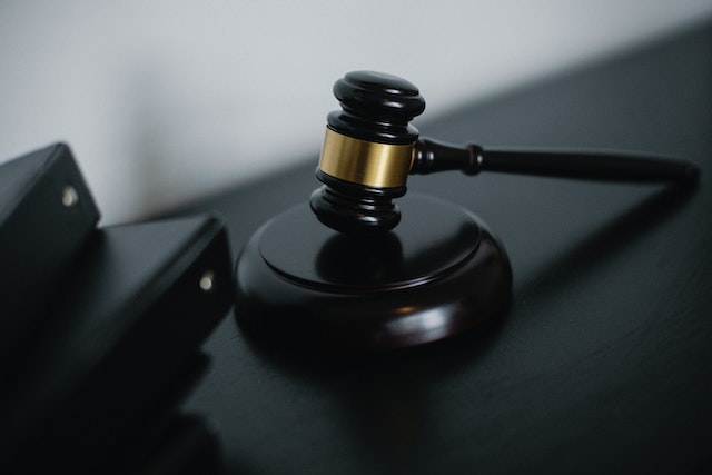 wooden gavel desk